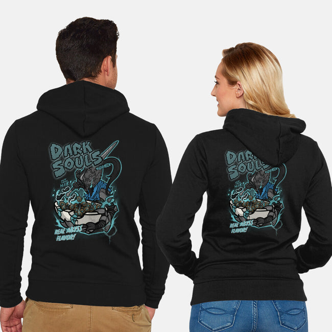 Dark Souls Chocolate-Unisex-Zip-Up-Sweatshirt-10GU