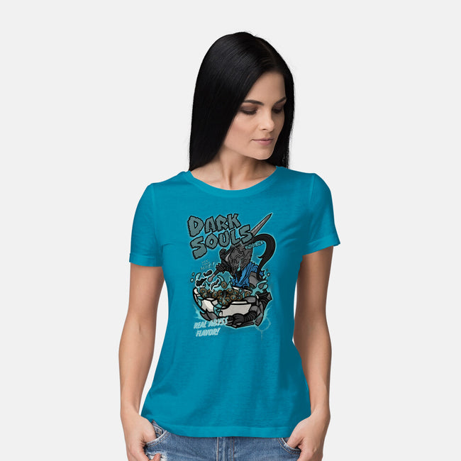 Dark Souls Chocolate-Womens-Basic-Tee-10GU