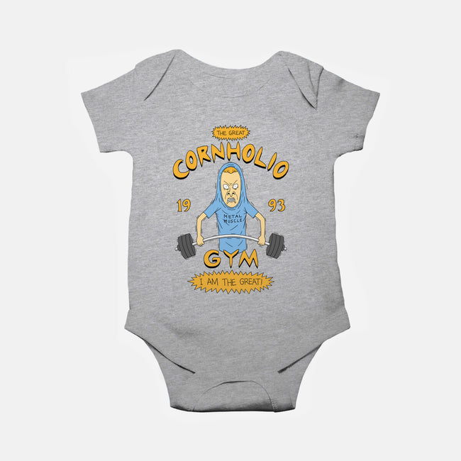 Cornholio's Gym-Baby-Basic-Onesie-pigboom