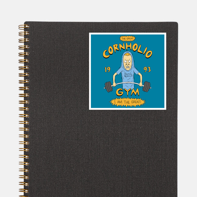 Cornholio's Gym-None-Glossy-Sticker-pigboom