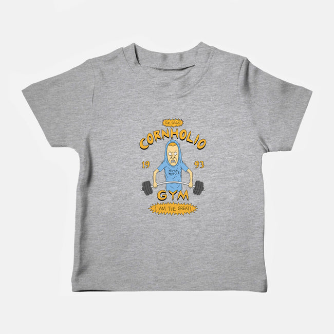 Cornholio's Gym-Baby-Basic-Tee-pigboom