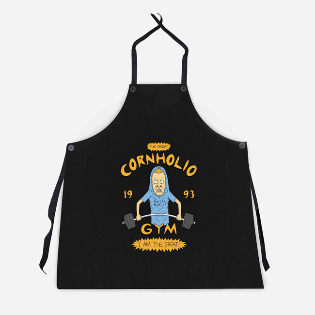 Cornholio's Gym-Unisex-Kitchen-Apron-pigboom