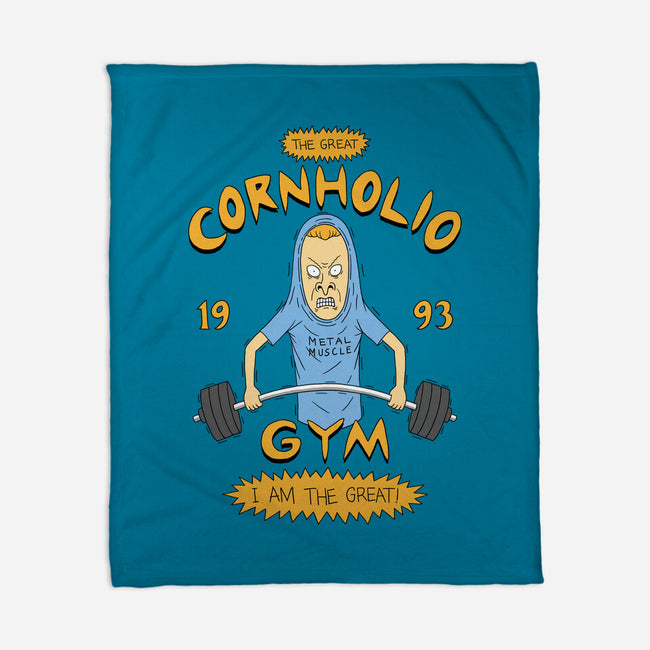 Cornholio's Gym-None-Fleece-Blanket-pigboom