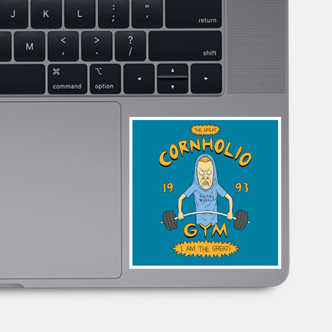 Cornholio's Gym-None-Glossy-Sticker-pigboom