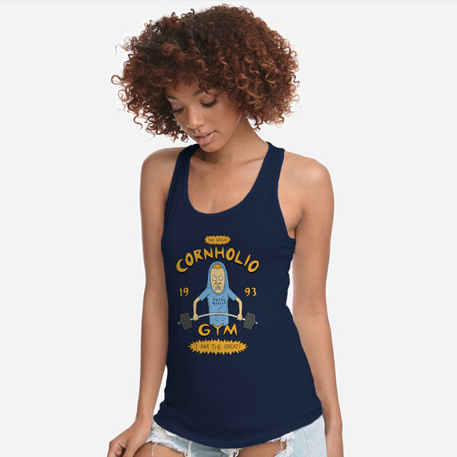 Cornholio's Gym-Womens-Racerback-Tank-pigboom