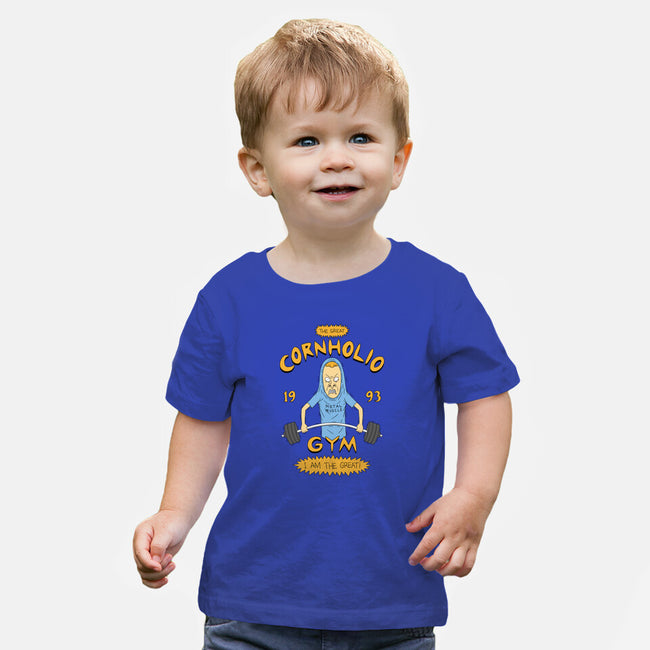 Cornholio's Gym-Baby-Basic-Tee-pigboom