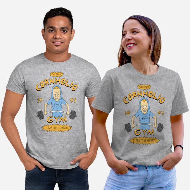 Cornholio's Gym-Unisex-Basic-Tee-pigboom