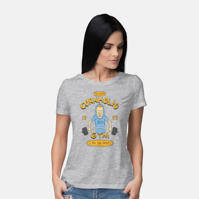 Cornholio's Gym-Womens-Basic-Tee-pigboom