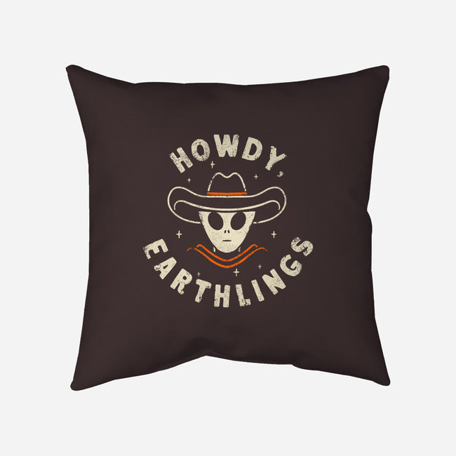 Howdy Earthlings-None-Removable Cover-Throw Pillow-zachterrelldraws