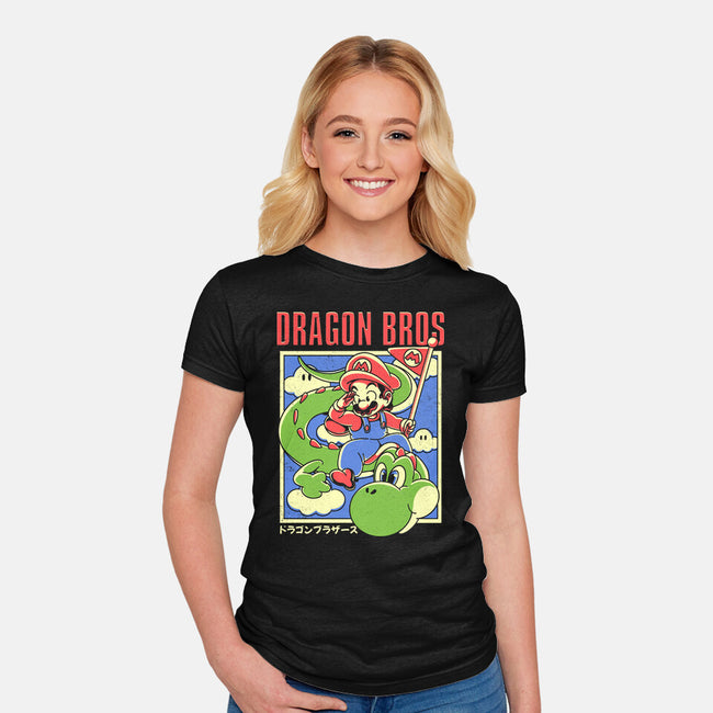 Dragon Bros-Womens-Fitted-Tee-estudiofitas