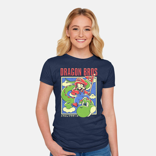 Dragon Bros-Womens-Fitted-Tee-estudiofitas