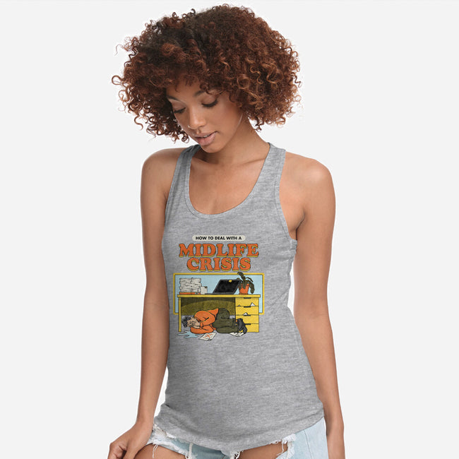 Midlife Crisis-Womens-Racerback-Tank-zawitees