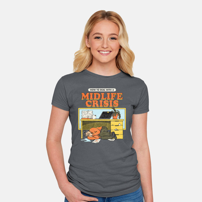 Midlife Crisis-Womens-Fitted-Tee-zawitees