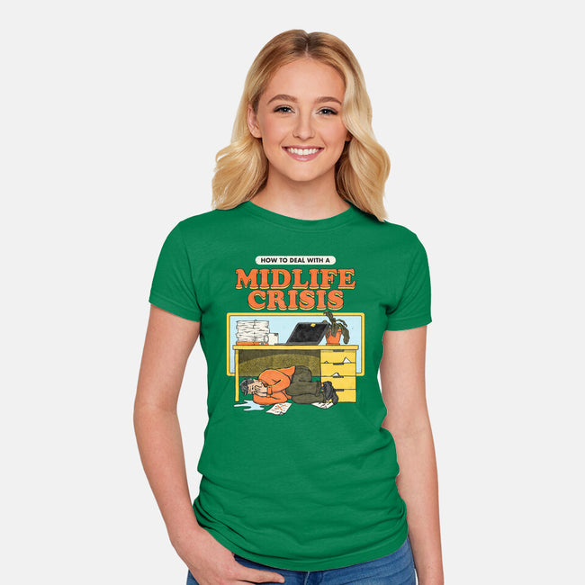 Midlife Crisis-Womens-Fitted-Tee-zawitees