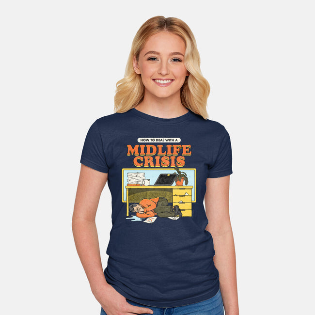 Midlife Crisis-Womens-Fitted-Tee-zawitees