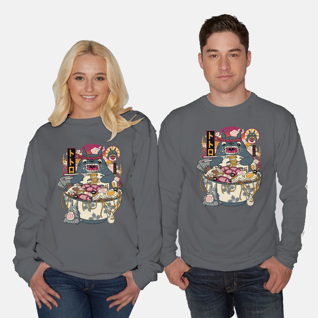 Ramen Totoro-Unisex-Crew Neck-Sweatshirt-gaci