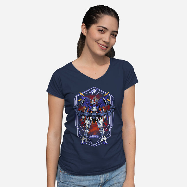 Witch Mode-Womens-V-Neck-Tee-spoilerinc