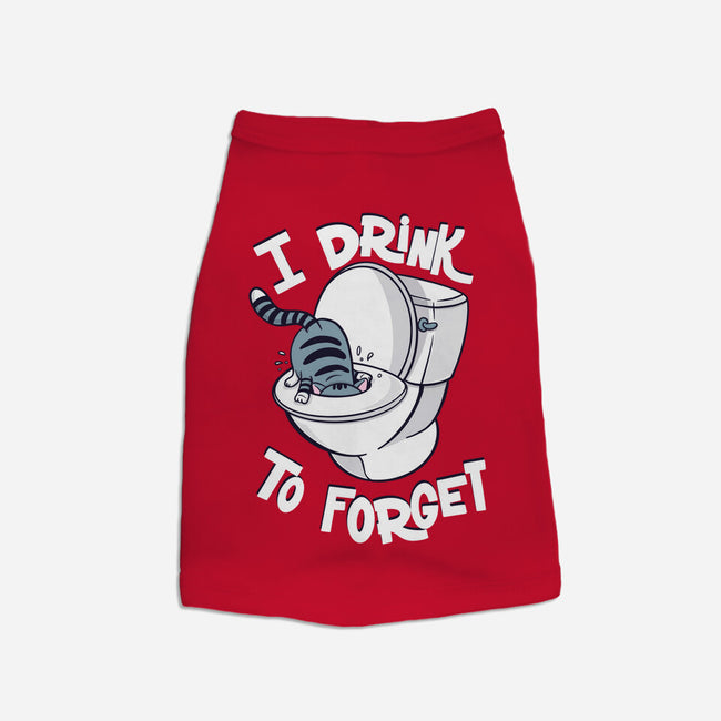 I Drink To Forget-Cat-Basic-Pet Tank-Freecheese