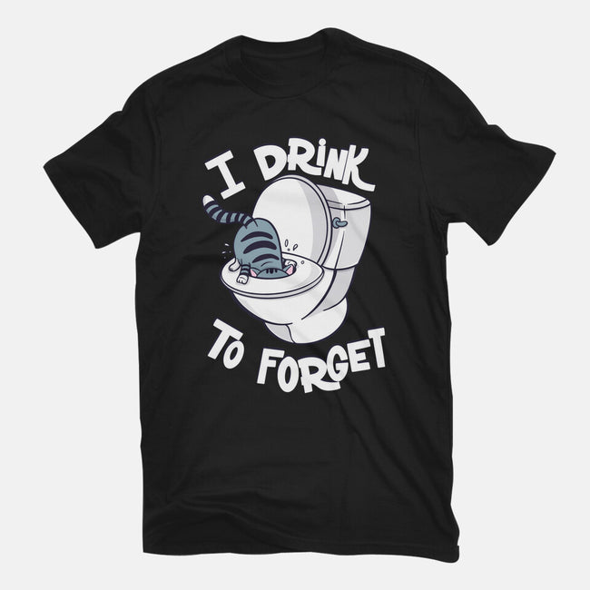 I Drink To Forget-Womens-Fitted-Tee-Freecheese