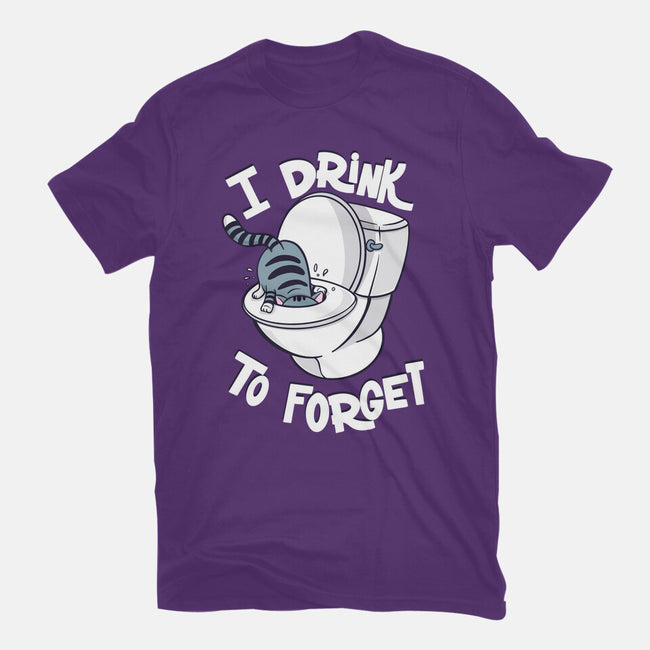 I Drink To Forget-Womens-Fitted-Tee-Freecheese