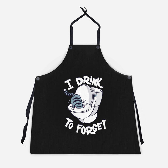 I Drink To Forget-Unisex-Kitchen-Apron-Freecheese