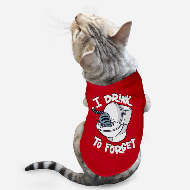 I Drink To Forget-Cat-Basic-Pet Tank-Freecheese