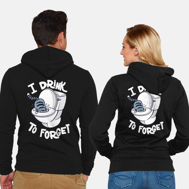 I Drink To Forget-Unisex-Zip-Up-Sweatshirt-Freecheese