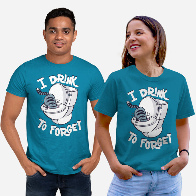 I Drink To Forget-Unisex-Basic-Tee-Freecheese