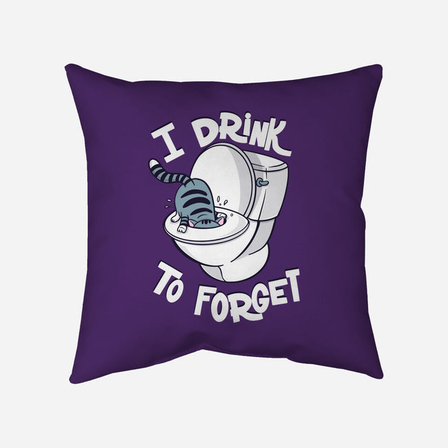 I Drink To Forget-None-Removable Cover-Throw Pillow-Freecheese