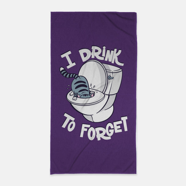 I Drink To Forget-None-Beach-Towel-Freecheese