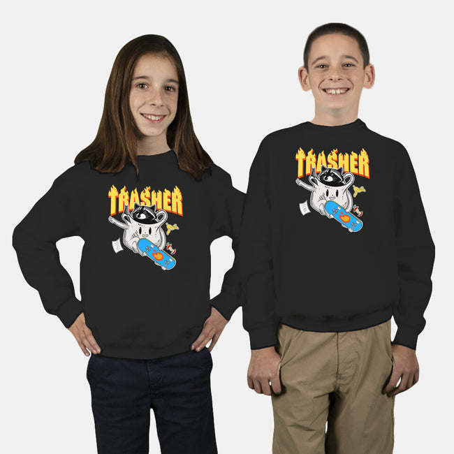 Trasher Panda-Youth-Crew Neck-Sweatshirt-Tri haryadi