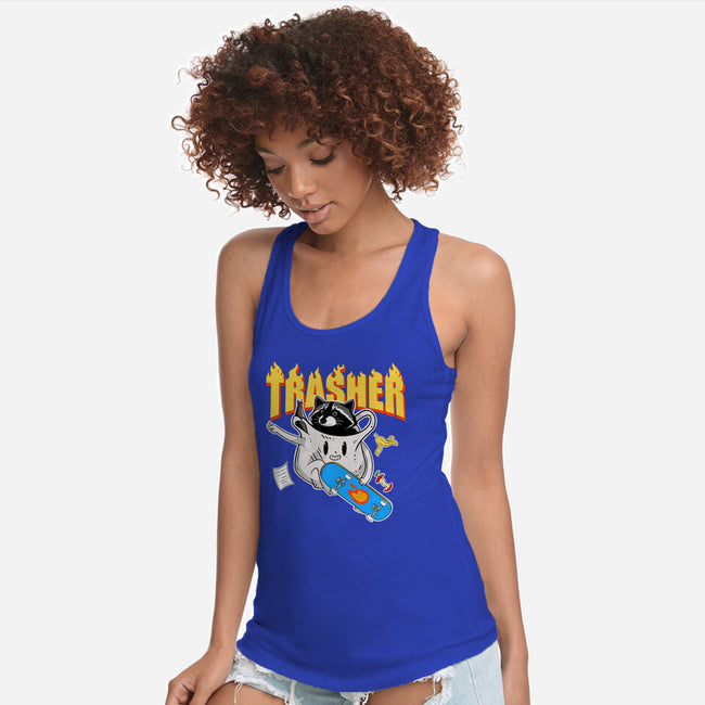 Trasher Panda-Womens-Racerback-Tank-Tri haryadi