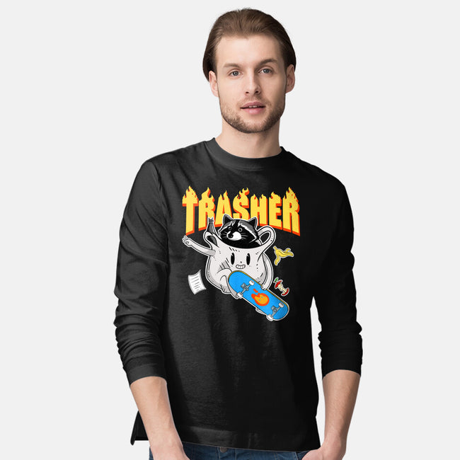 Trasher Panda-Mens-Long Sleeved-Tee-Tri haryadi