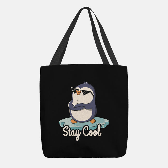 Stay Cool Funny Penguin-None-Basic Tote-Bag-tobefonseca