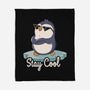 Stay Cool Funny Penguin-None-Fleece-Blanket-tobefonseca