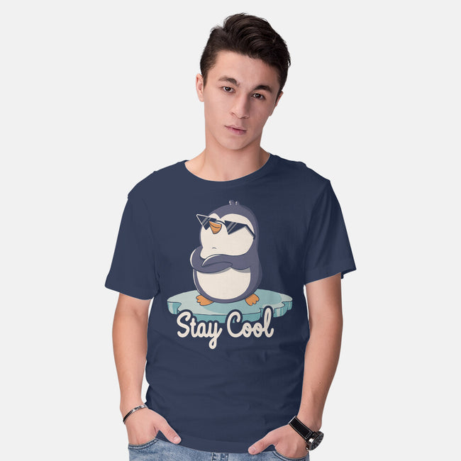 Stay Cool Funny Penguin-Mens-Basic-Tee-tobefonseca