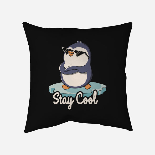 Stay Cool Funny Penguin-None-Removable Cover w Insert-Throw Pillow-tobefonseca