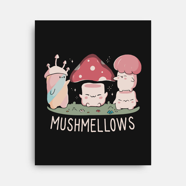 Mushmellows Kawaii Fungi-None-Stretched-Canvas-tobefonseca