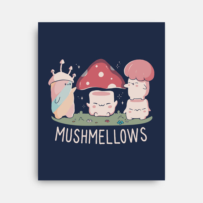 Mushmellows Kawaii Fungi-None-Stretched-Canvas-tobefonseca