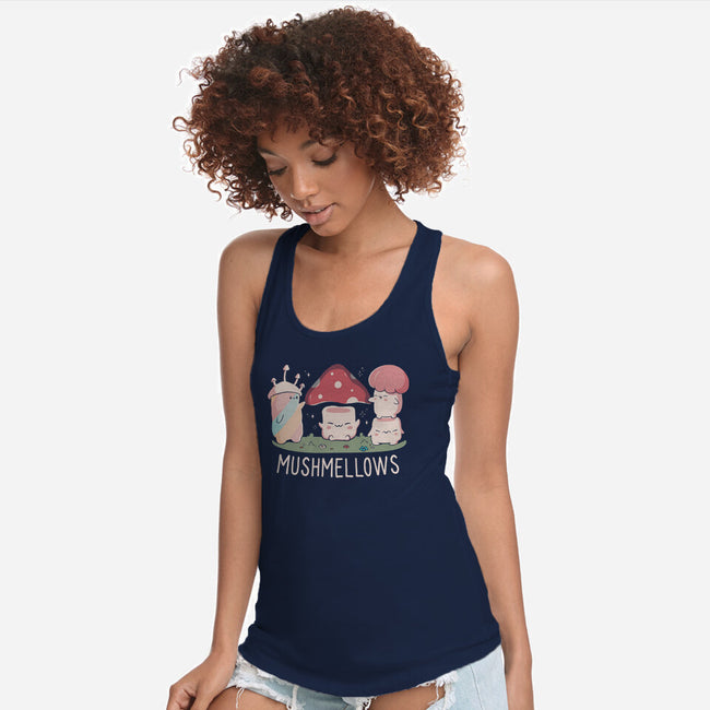 Mushmellows Kawaii Fungi-Womens-Racerback-Tank-tobefonseca