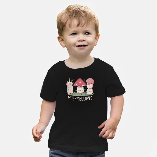 Mushmellows Kawaii Fungi-Baby-Basic-Tee-tobefonseca