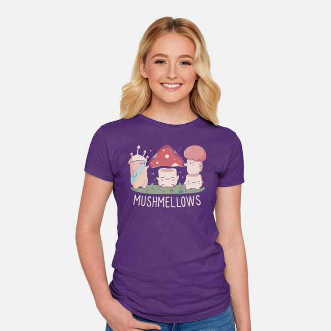 Mushmellows Kawaii Fungi-Womens-Fitted-Tee-tobefonseca