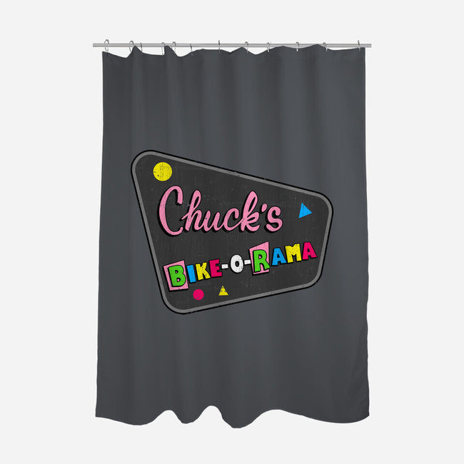 Chuck's Bike-O-Rama-None-Polyester-Shower Curtain-sachpica