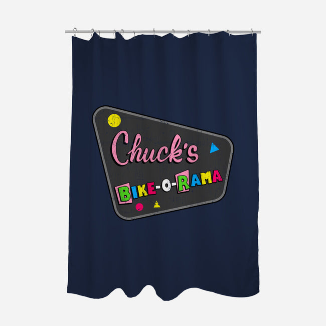 Chuck's Bike-O-Rama-None-Polyester-Shower Curtain-sachpica