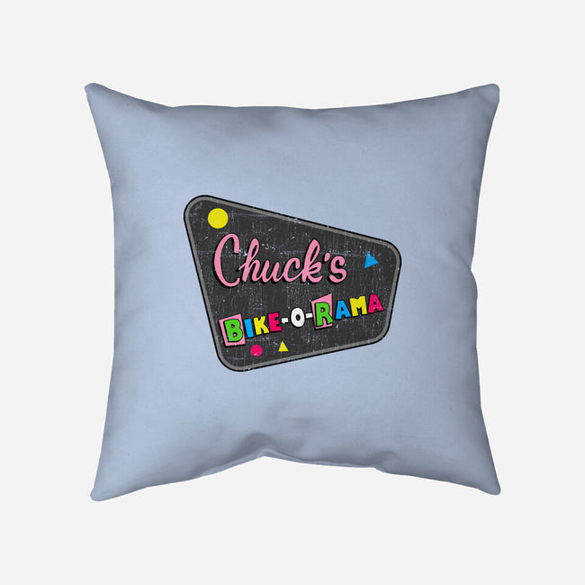 Chuck's Bike-O-Rama-None-Removable Cover-Throw Pillow-sachpica