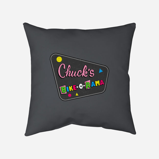 Chuck's Bike-O-Rama-None-Removable Cover-Throw Pillow-sachpica