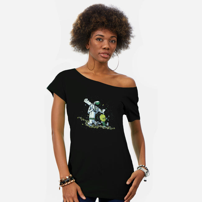 Chasing Stars-Womens-Off Shoulder-Tee-tobefonseca