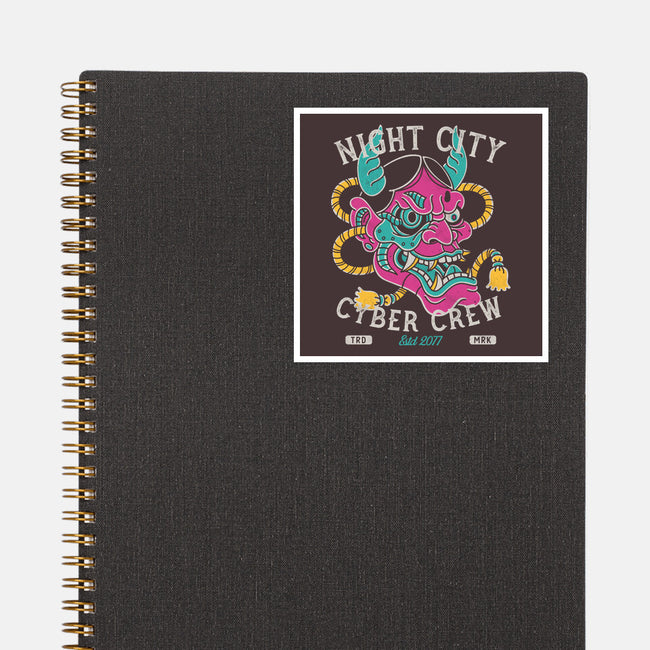 Night City Cyber Crew-None-Glossy-Sticker-Nemons