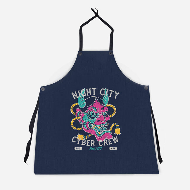 Night City Cyber Crew-Unisex-Kitchen-Apron-Nemons