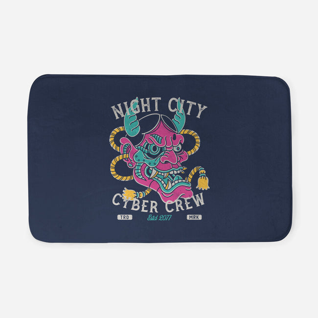 Night City Cyber Crew-None-Memory Foam-Bath Mat-Nemons